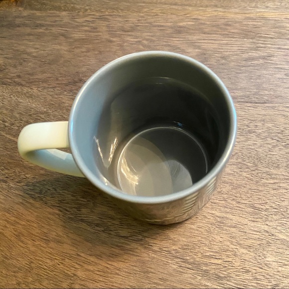 DOTTED Ceramic Coffee MUGS Set of 2 Gray - Picture 3 of 4